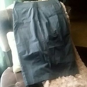 Newport News Gray 100% Cotton Pencil Skirt
